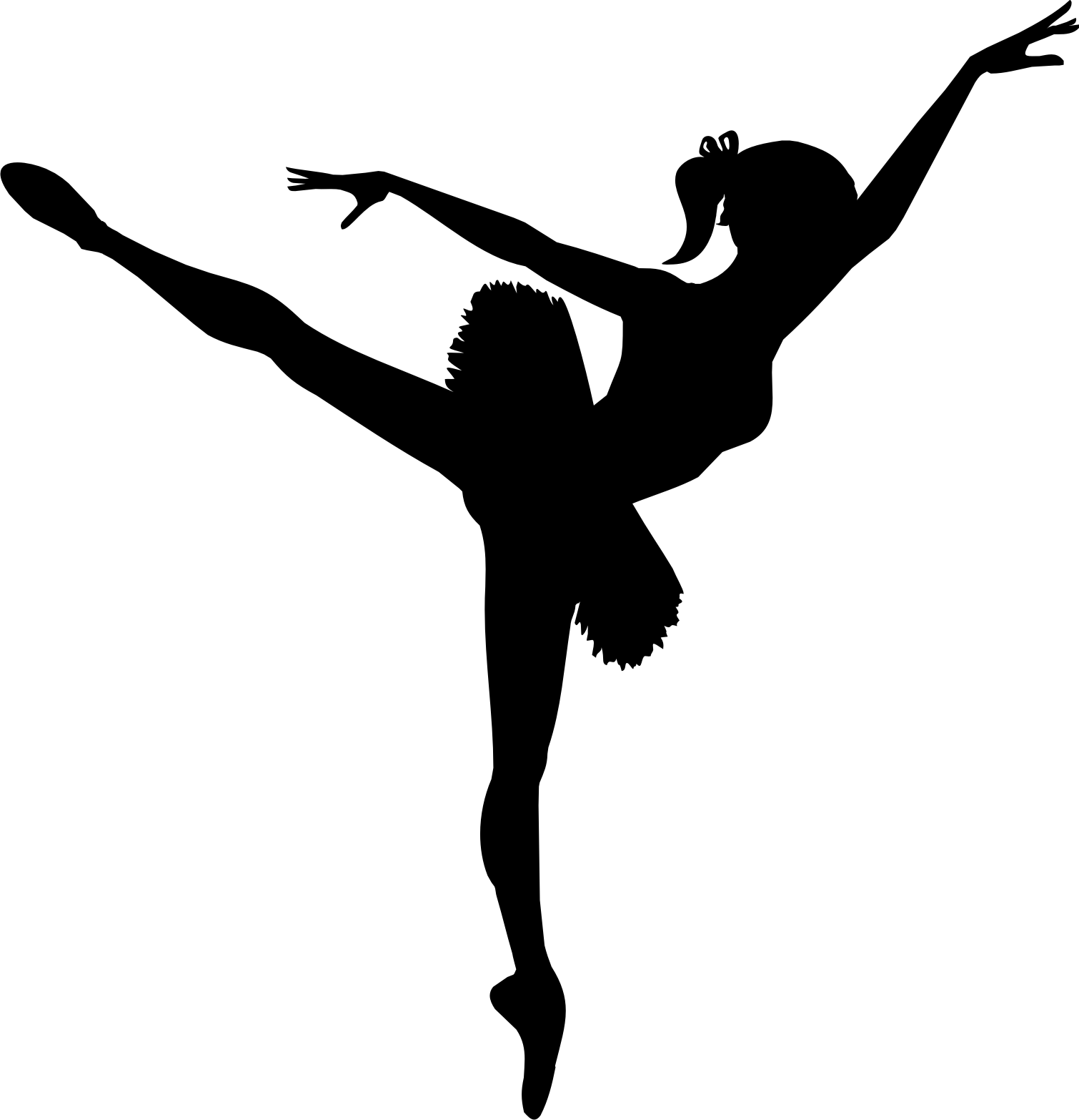 Ballerina Silhouette PNG Background Image