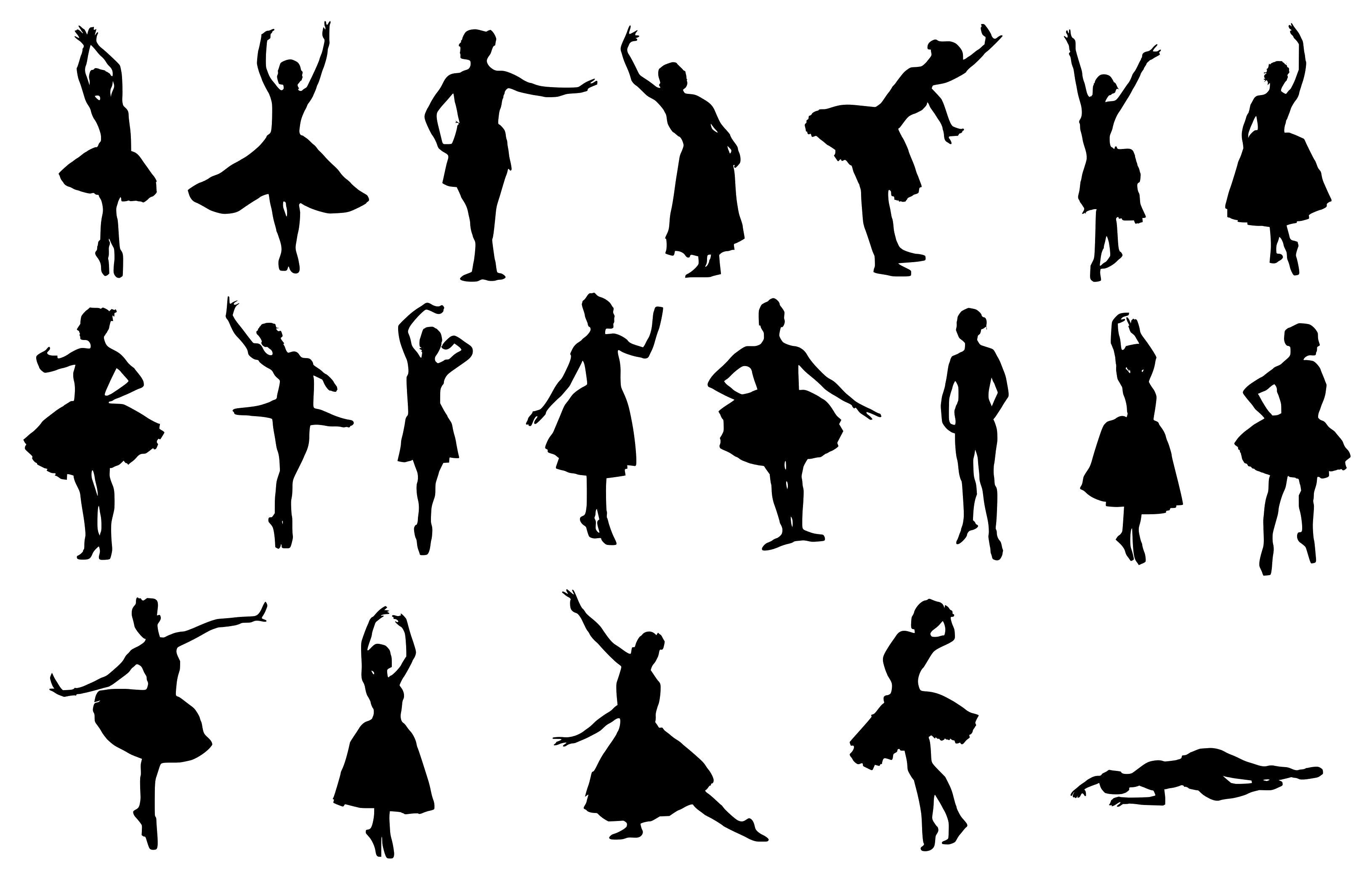 Ballerina Silhouette PNG Free Download