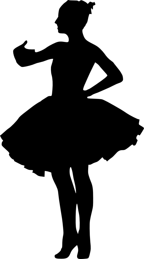Ballerina Silhouette PNG High-Quality Image