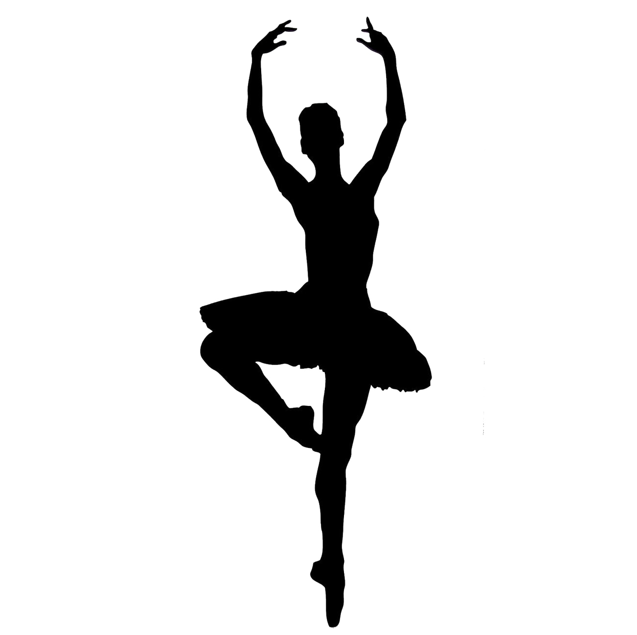 Fondo de la imagen PNG de la silueta de la bailarina