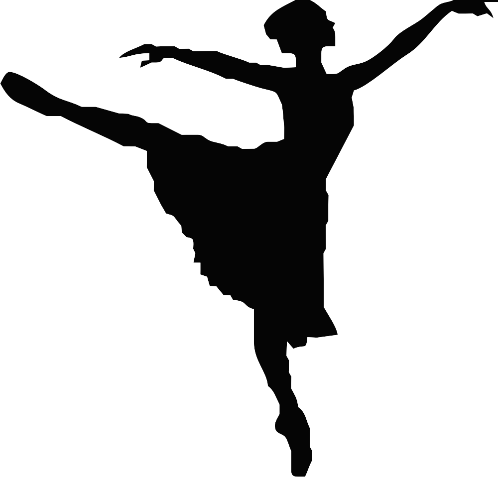 Ballerina Silhouette PNG Transparent Image