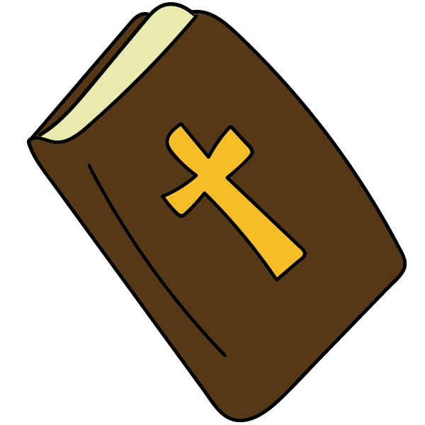 Bibbia con sfondo croce PNG Immagine
