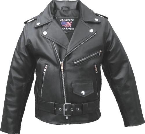 Fondo de imagen PNG de chaqueta de cuero negro