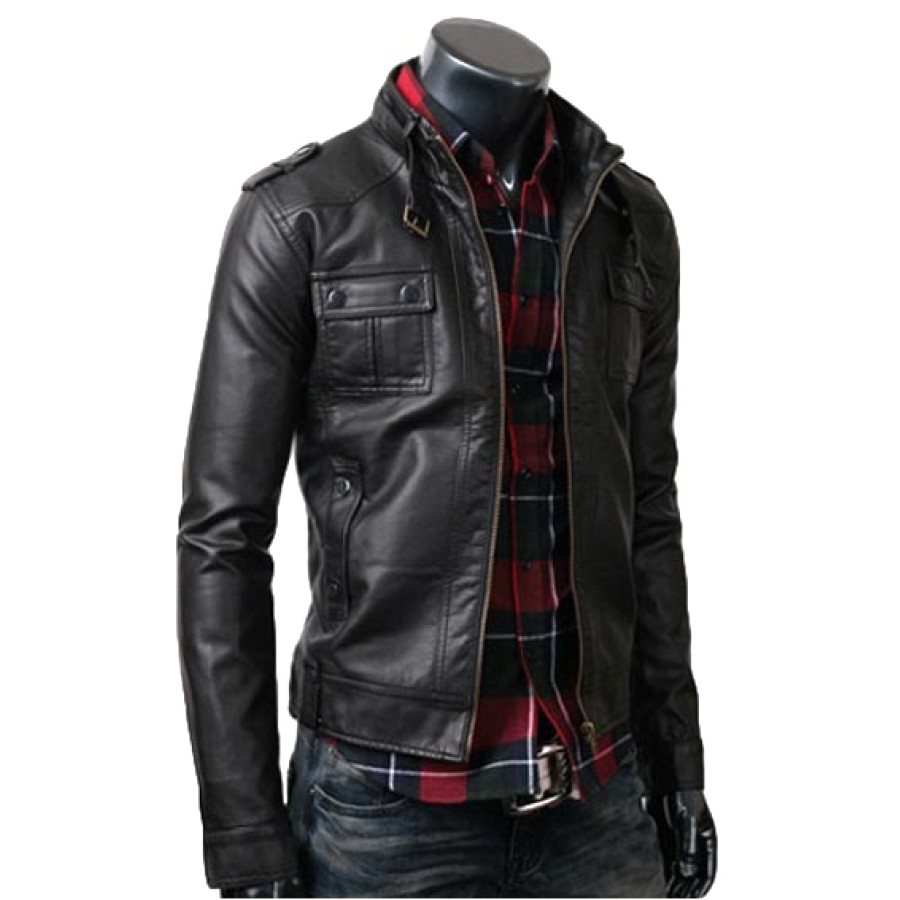 Black Leather Jacket PNG Photo | PNG Arts