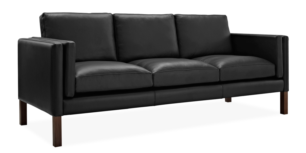 Schwarzes Sofa-PNG-Bild mit transparentem Hintergrund