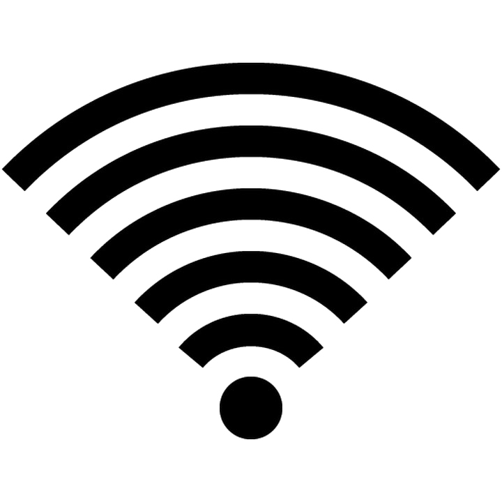 Zwart WiFi-logo PNG-Afbeelding