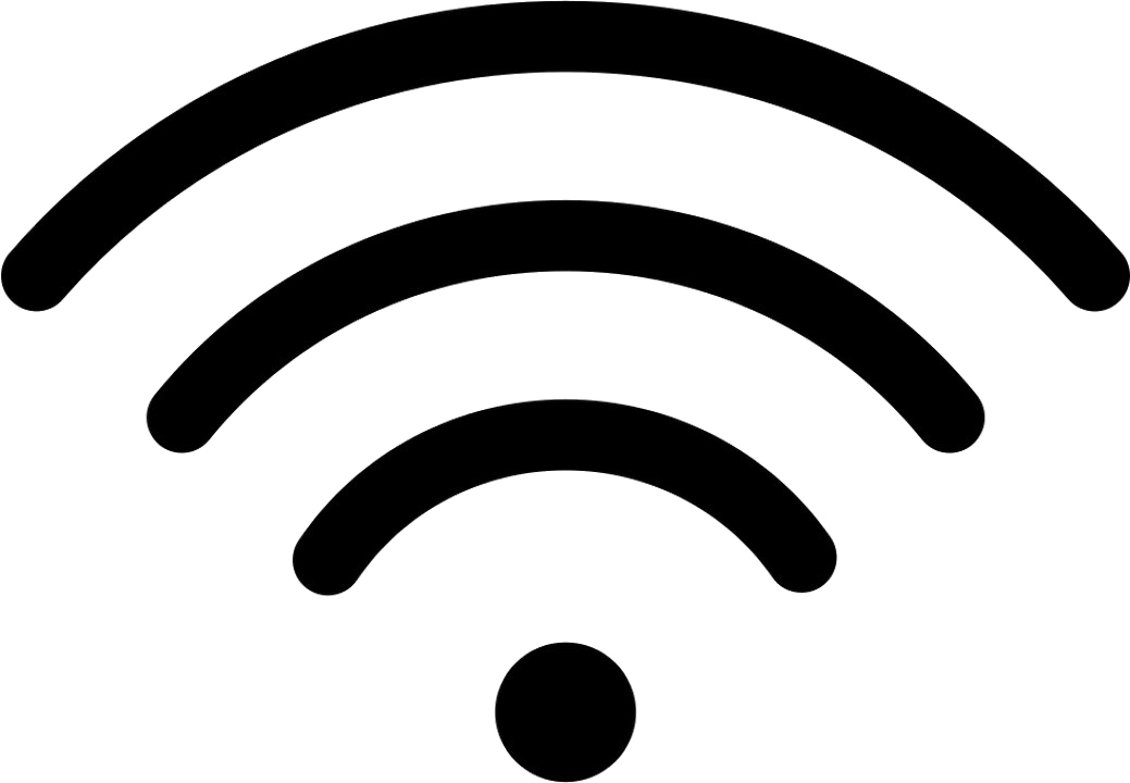 Black WiFi logo Image Transparente