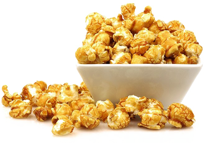 Caramel Popcorn PNG Background Image