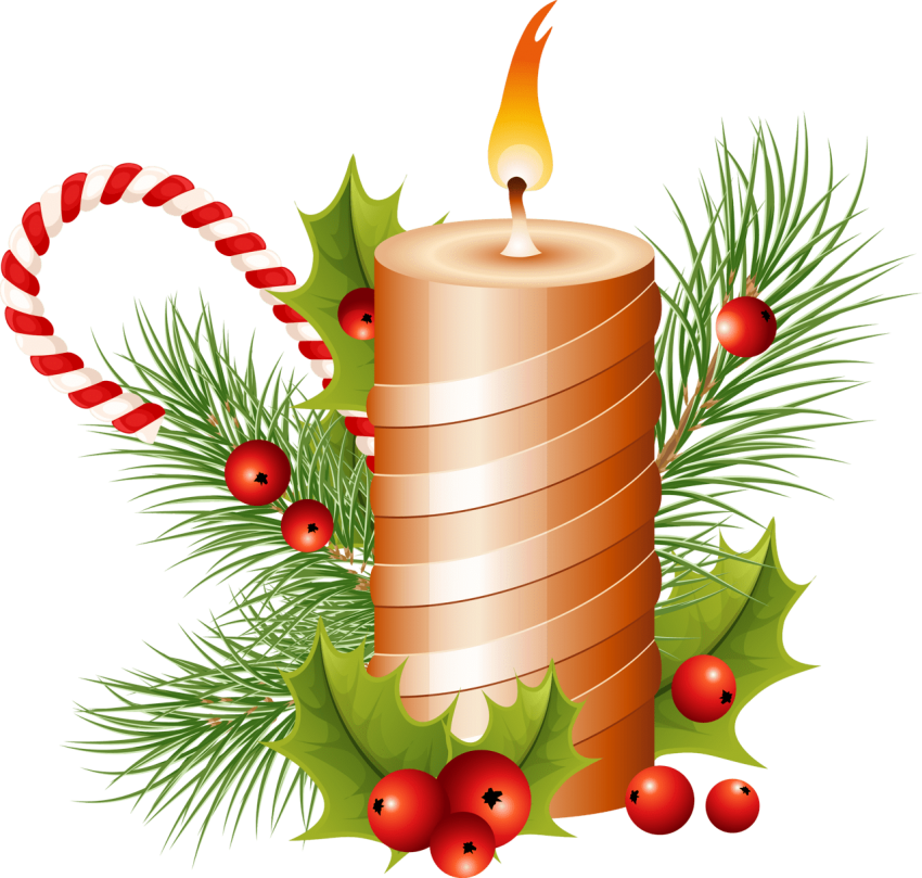 Christmas Candle PNG Download Image