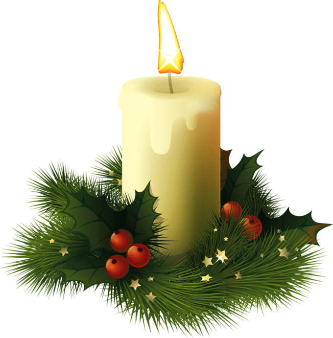 Kerst Candle PNG-Afbeelding