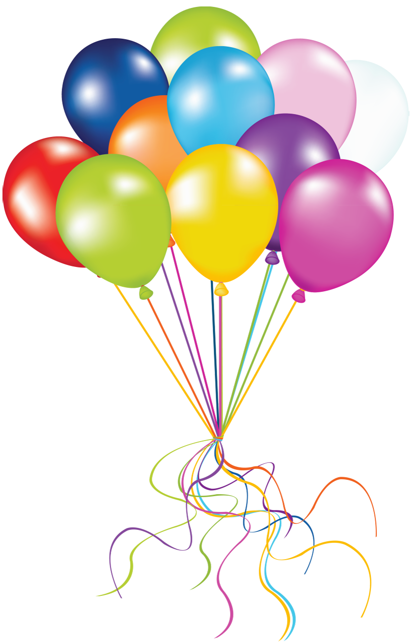 Kleurrijke ballonnen Gratis PNG-Afbeelding