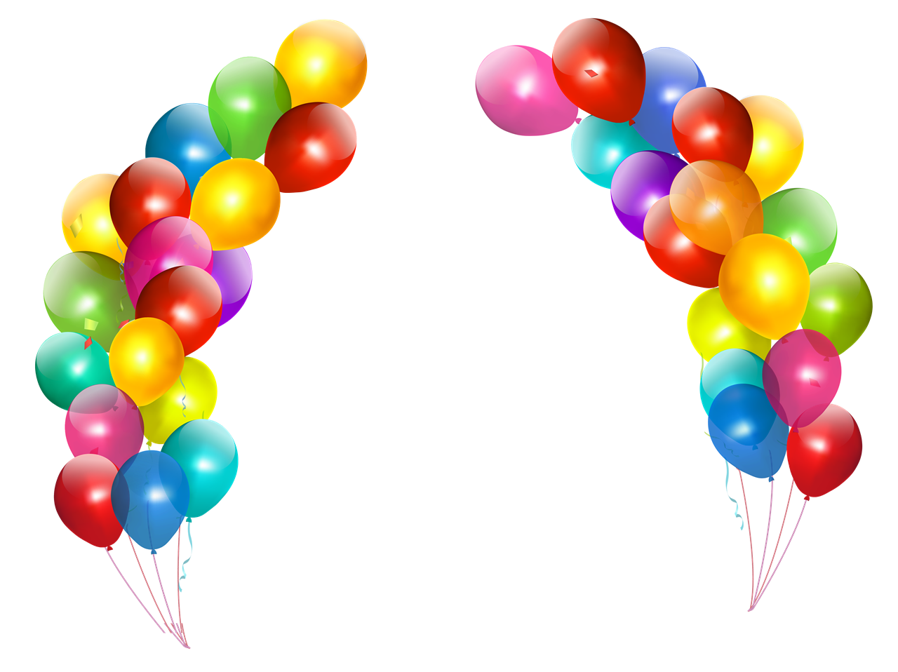 Colorful Balloons PNG Image Background