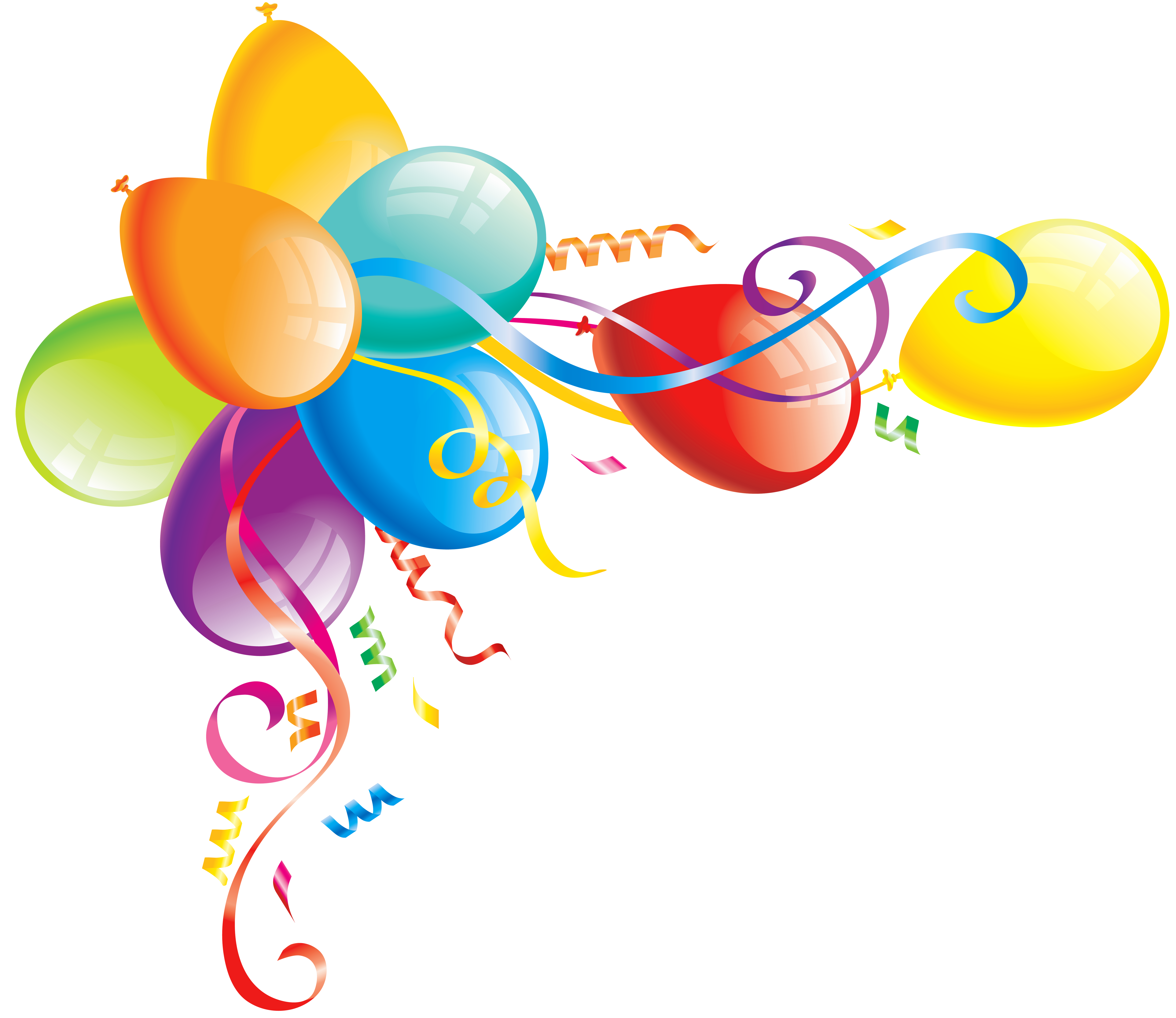 Colorful Balloons PNG Photo
