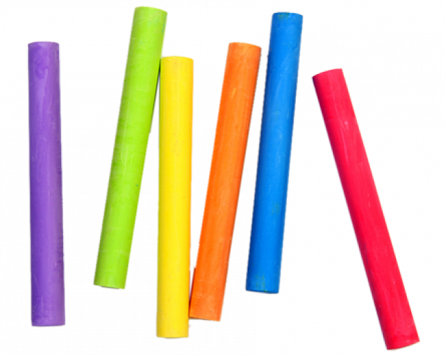 Colorful Chalk PNG High-Quality Image