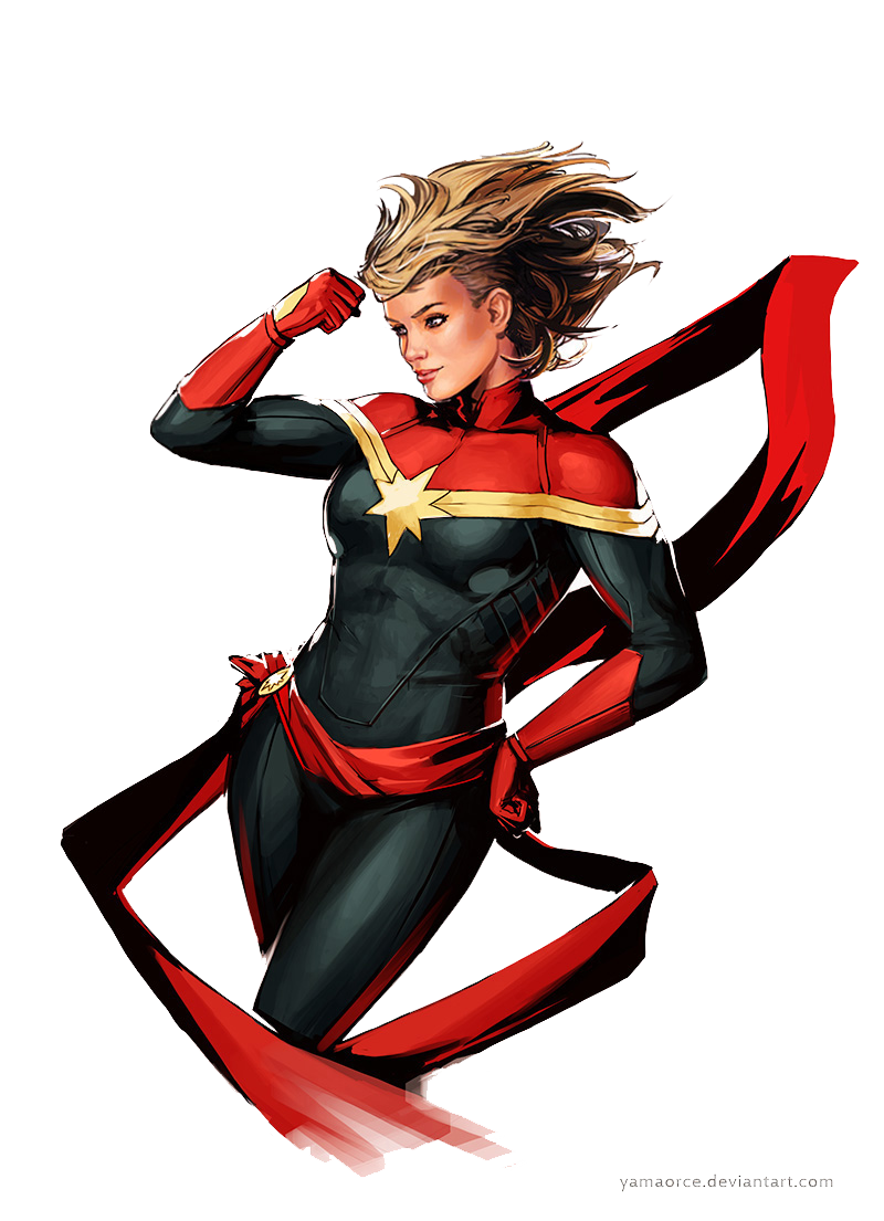 Comic Captain Marvel PNG-Afbeelding Achtergrond