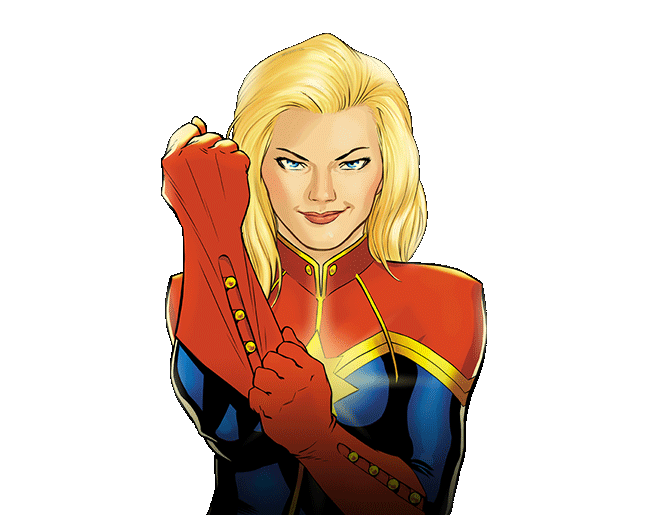 Comic Captain Marvel PNG Transparant Beeld