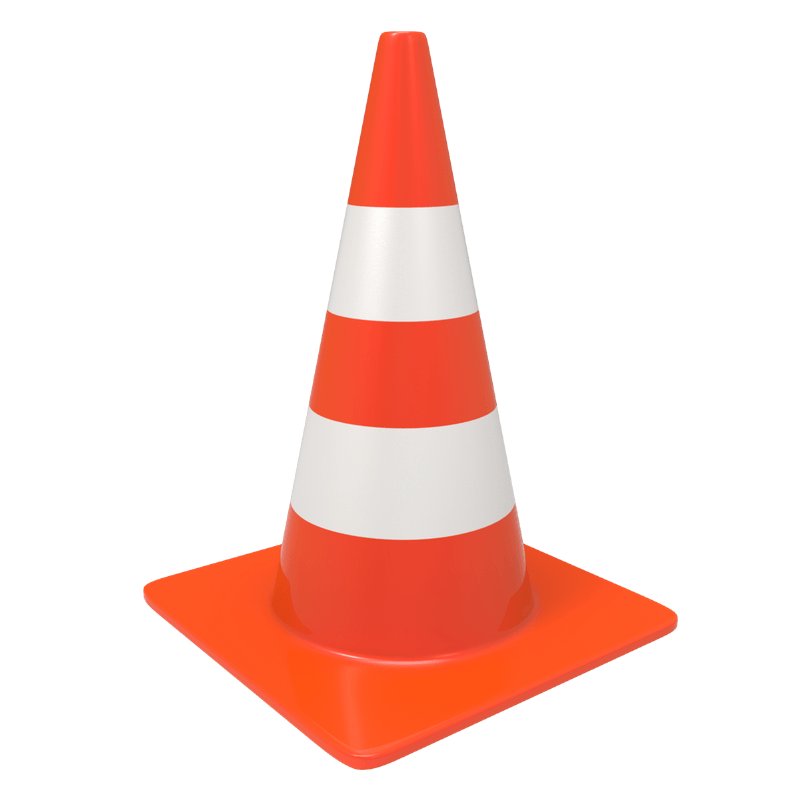 Construction Cone PNG Transparent Image