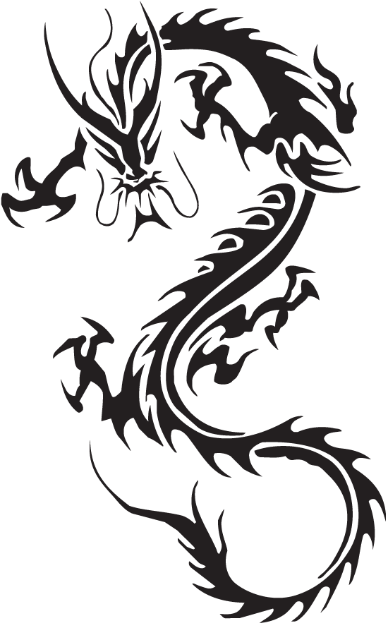 Dragon Tattoo PNG Gambar Transparan