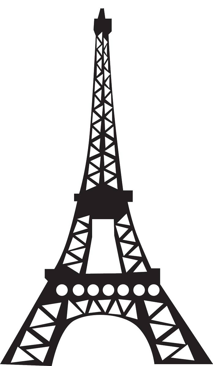 Eiffel Tower Silhouette PNG High-Quality Image