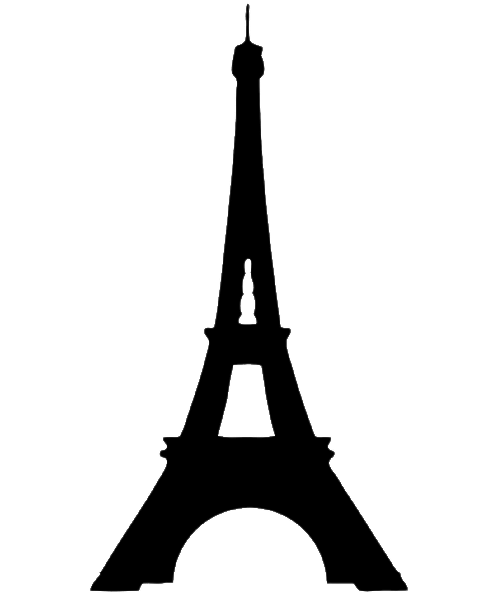 Eiffel Tower Silhouette PNG Photo