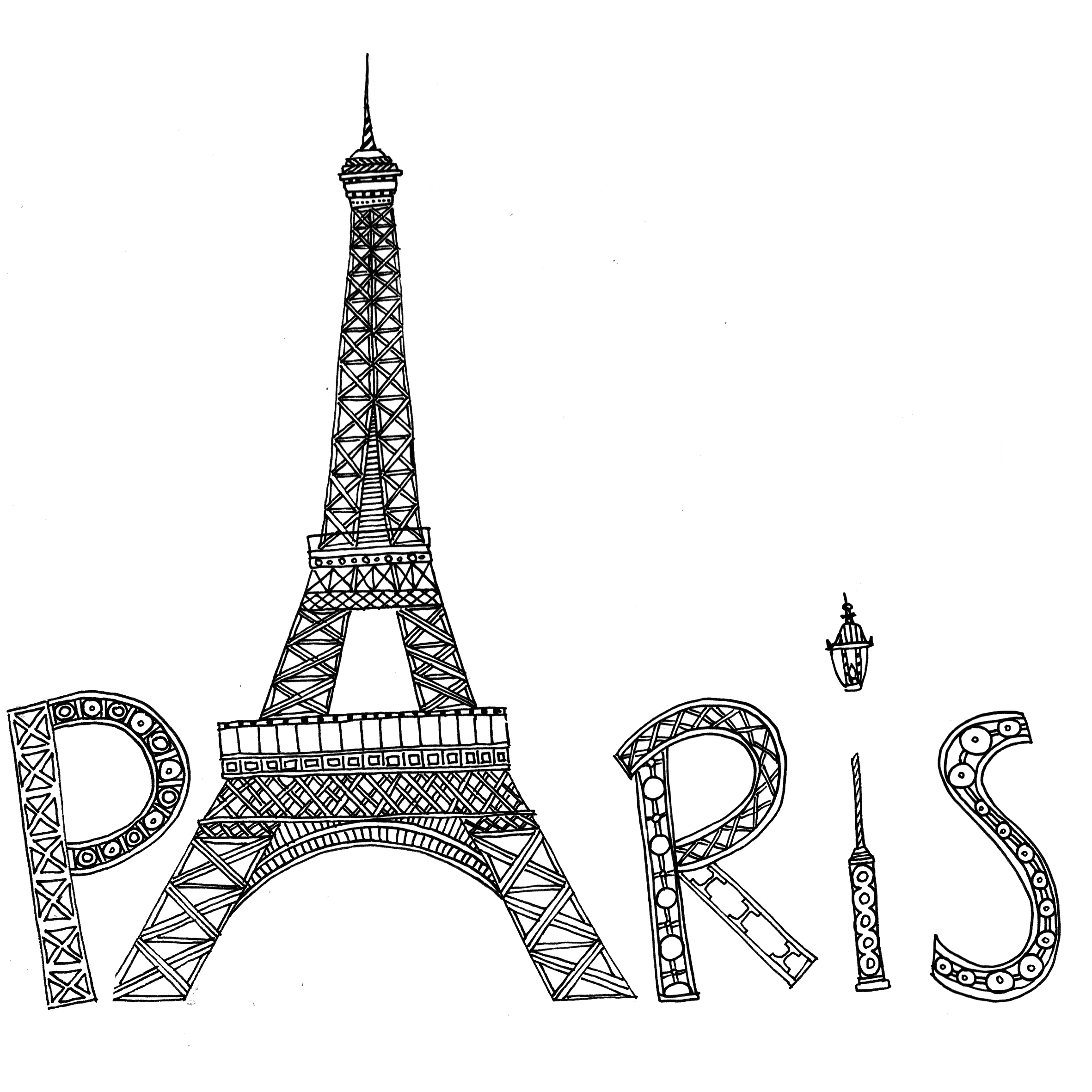 Eiffel Tower Silhouette PNG Transparent Image