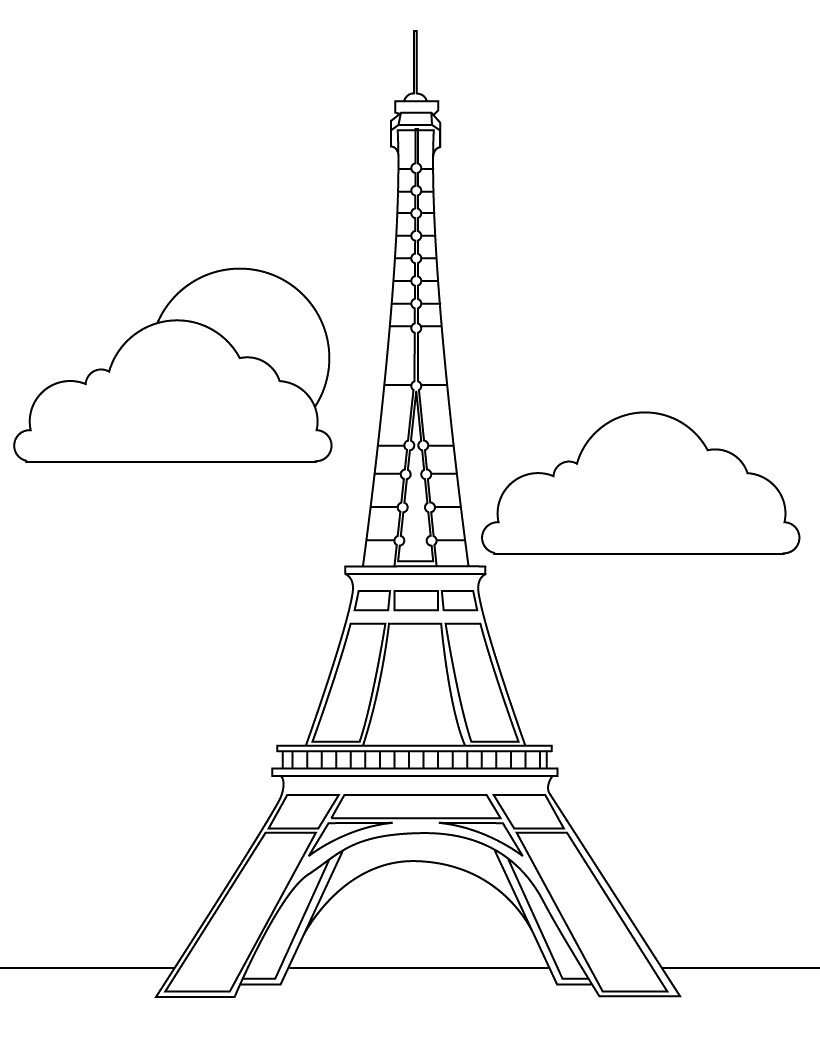 Imagen Transparente de la silueta de la torre Eiffel