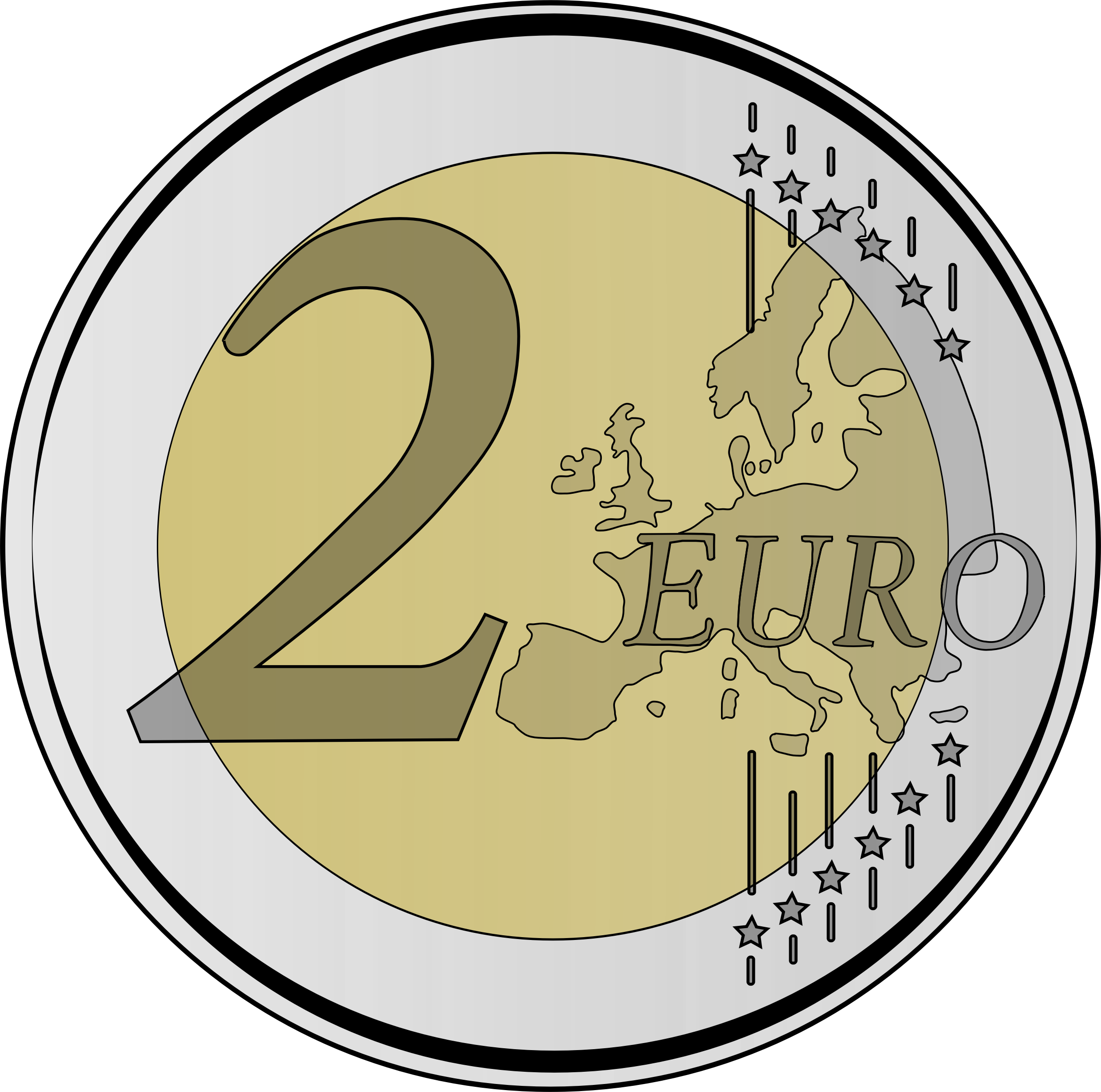Евро прозрачный фон PNG