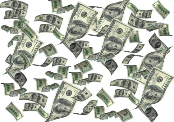 Falling Money PNG High-Quality Image