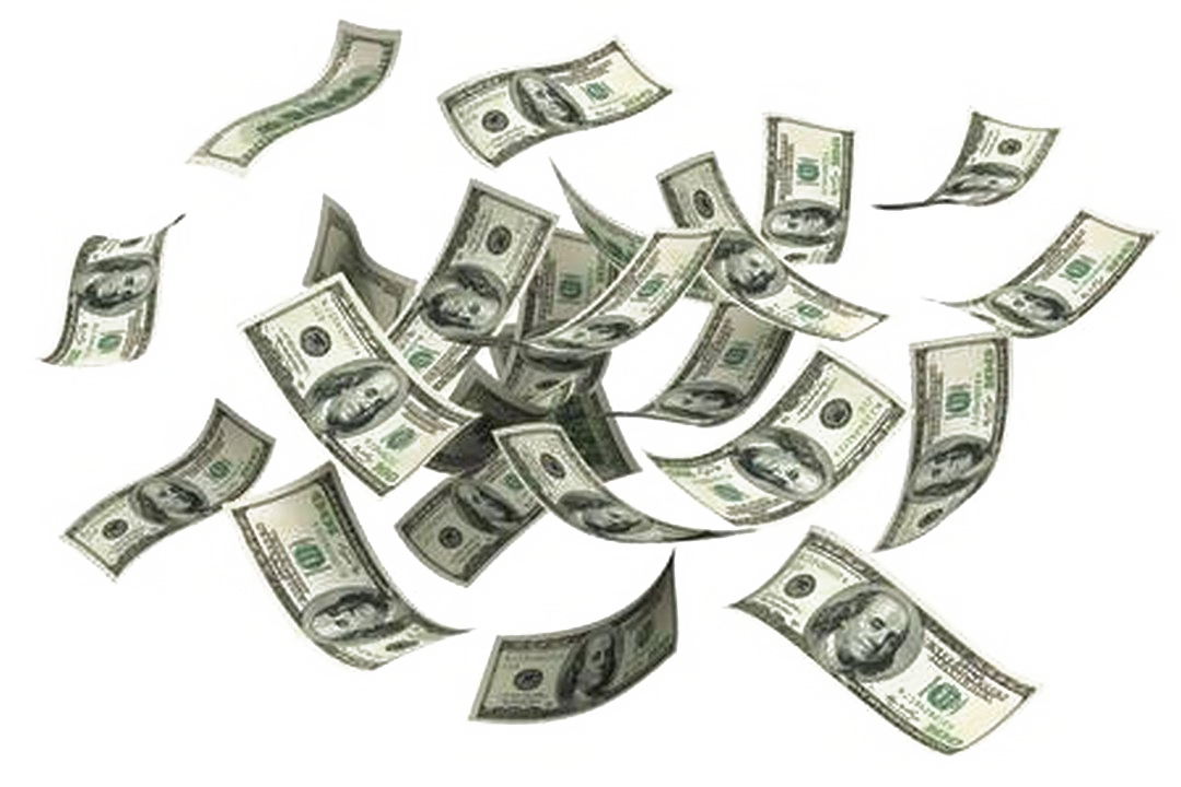 Falling Money PNG Transparent Image
