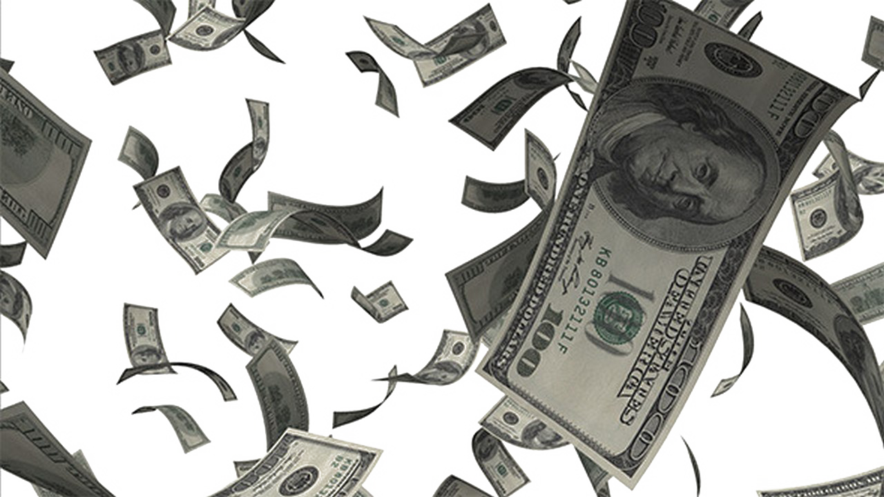 Falling Money Transparent Background PNG
