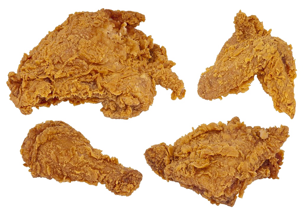 Fundo de imagem de frango frito PNG