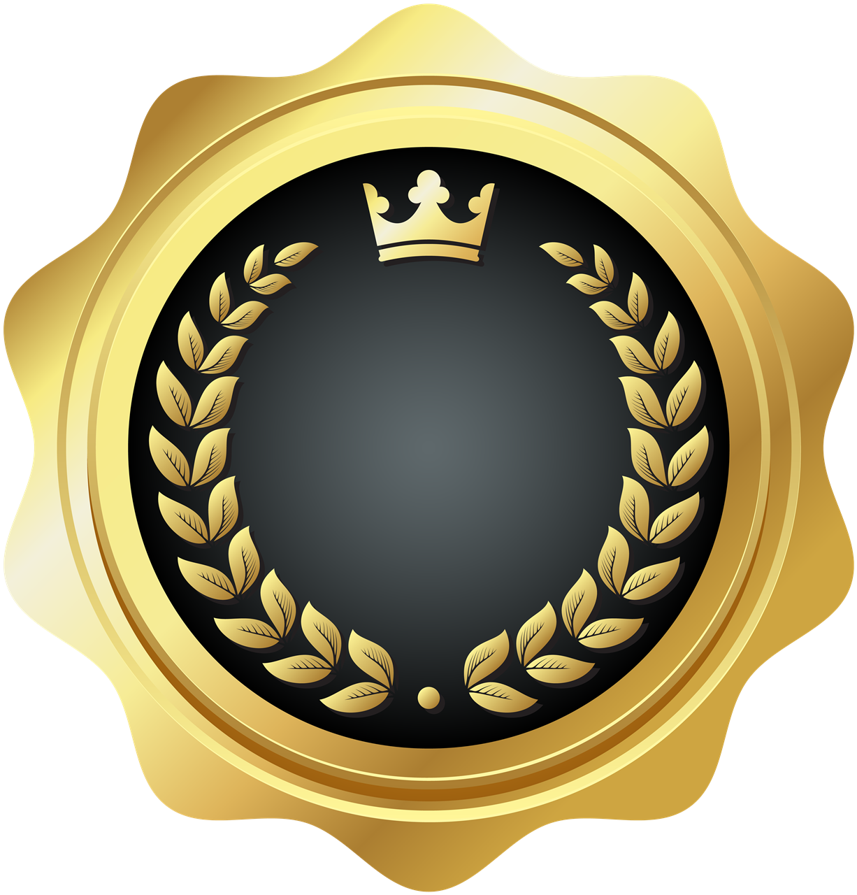 Golden Badge Free PNG Image