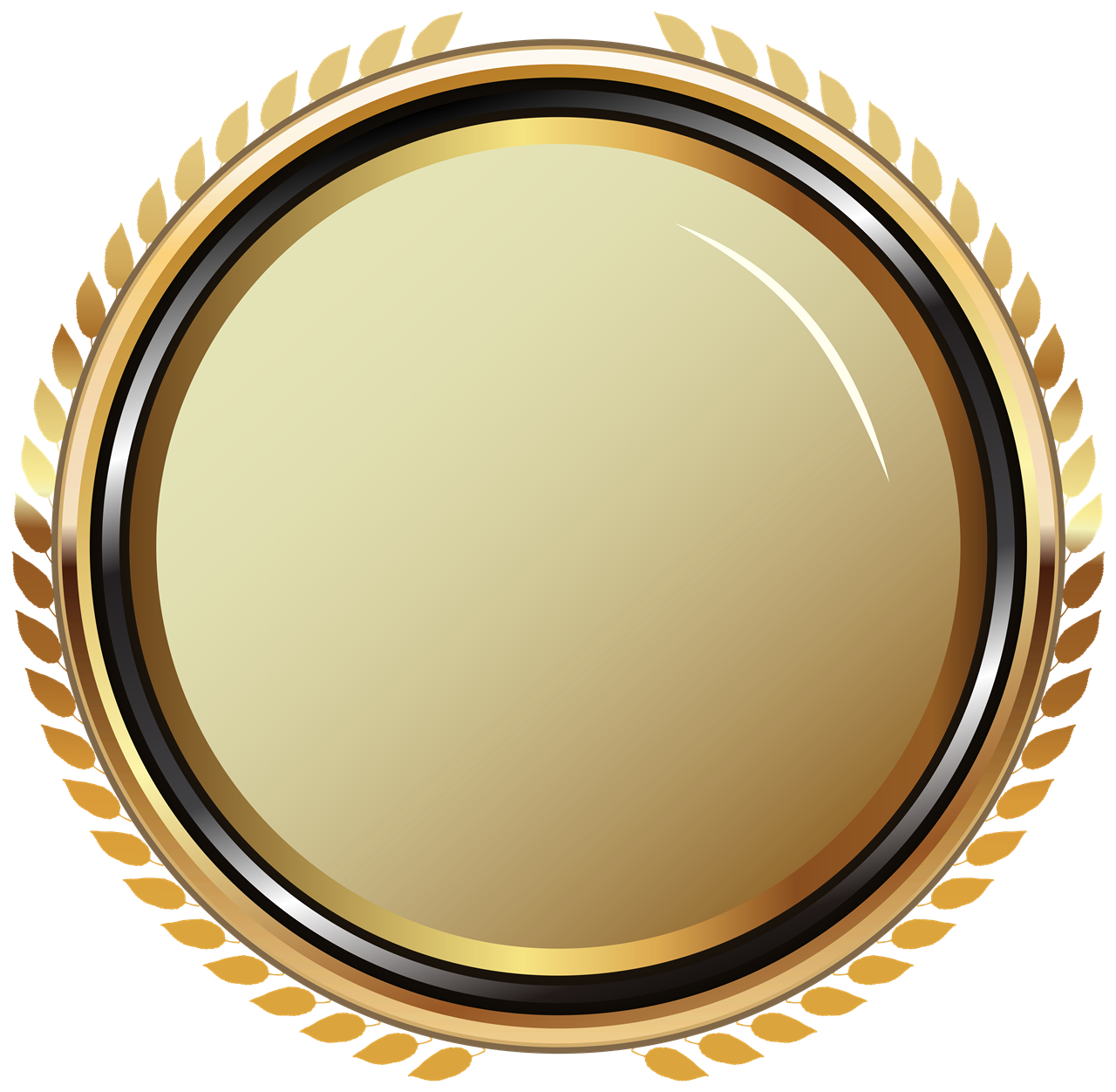 Golden Badge PNG Image Background