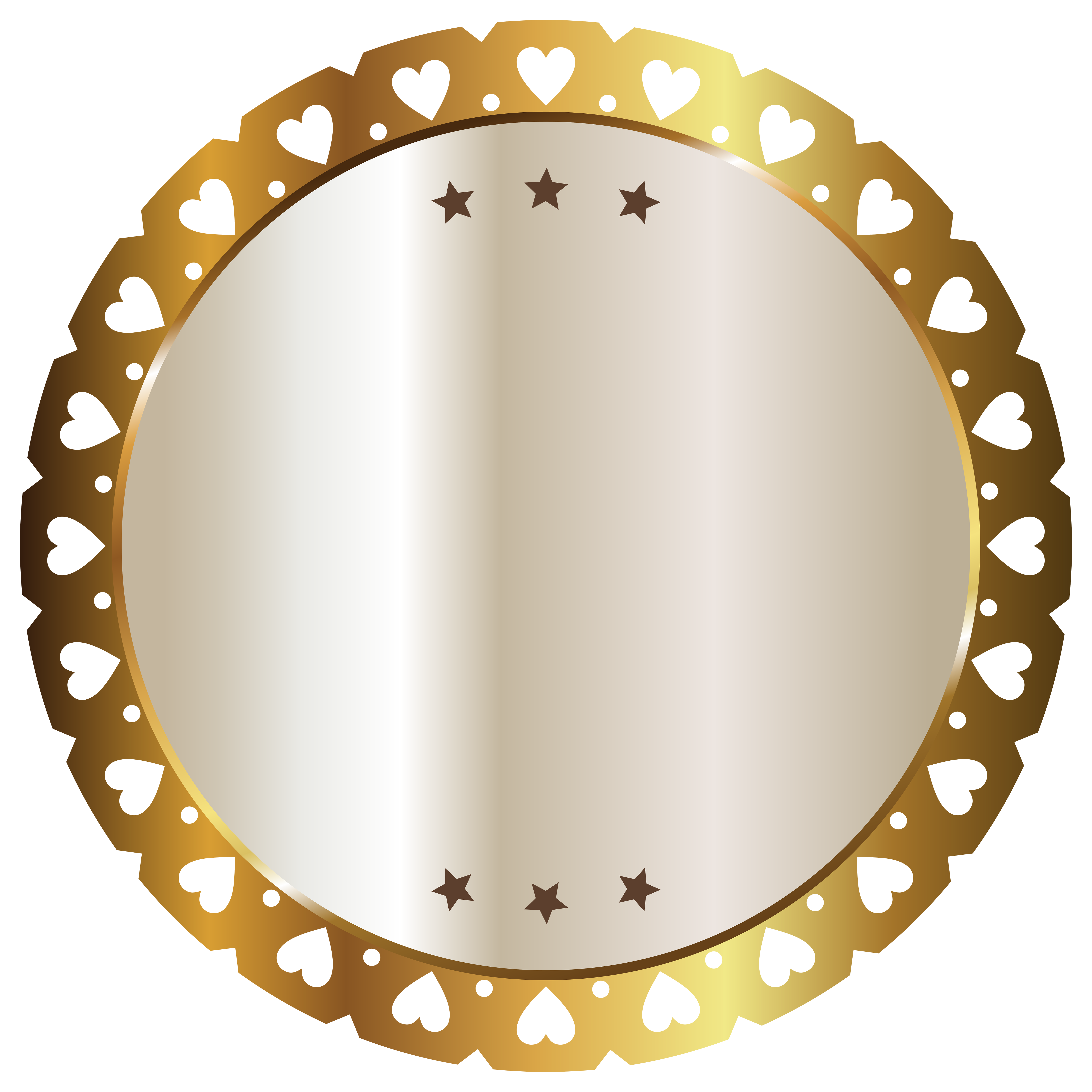 Golden Badge PNG Image