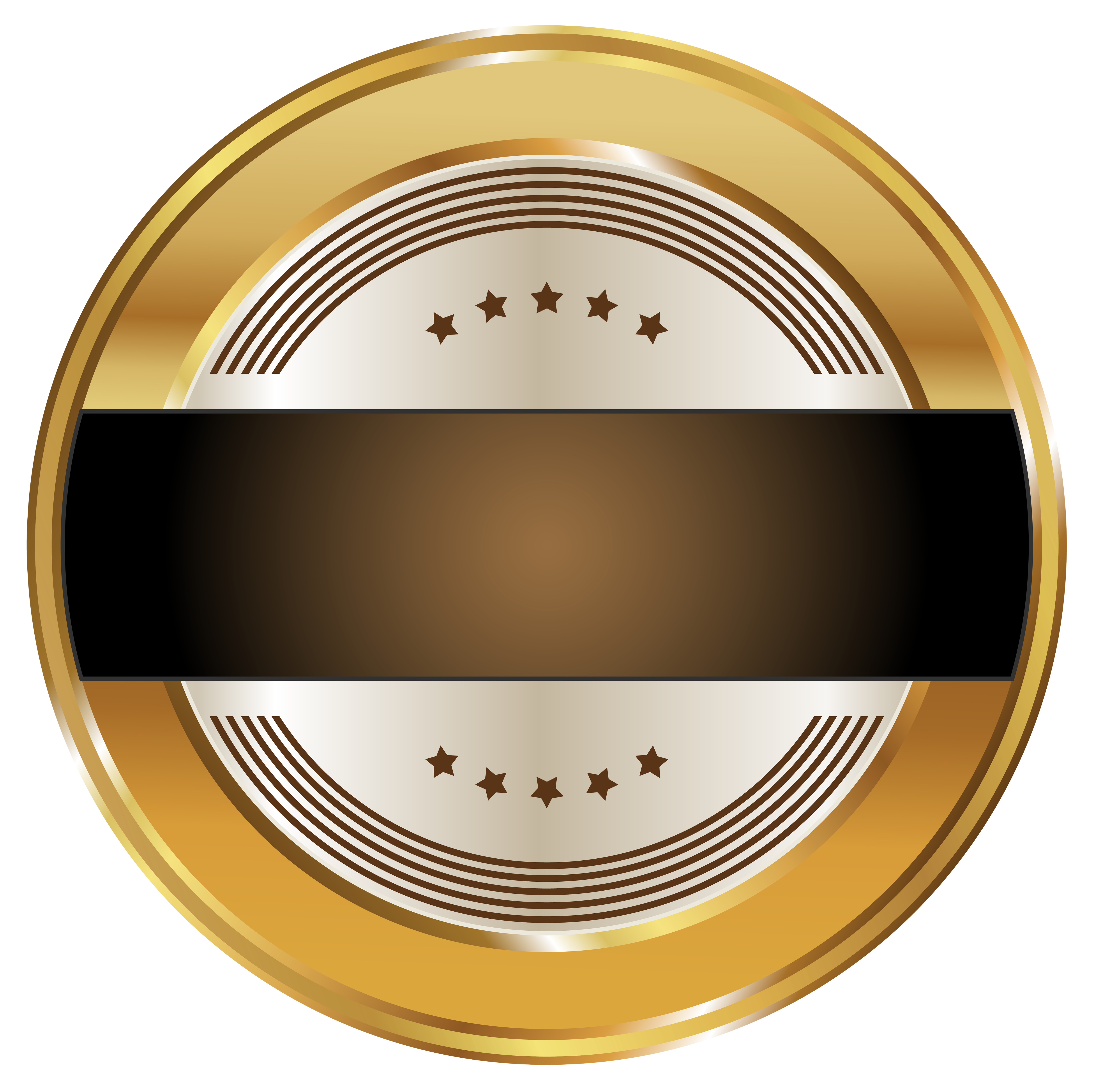 Golden Badge PNG Transparent Image