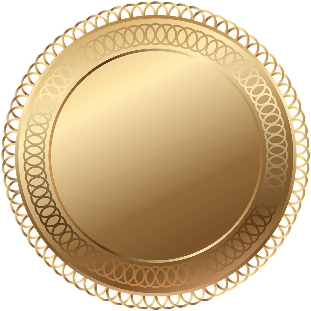 Golden Badge Transparent Image