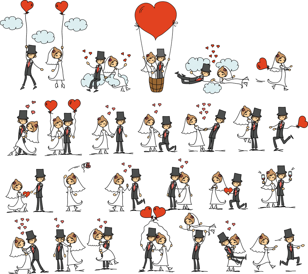 Groom And Bride PNG Image Transparent