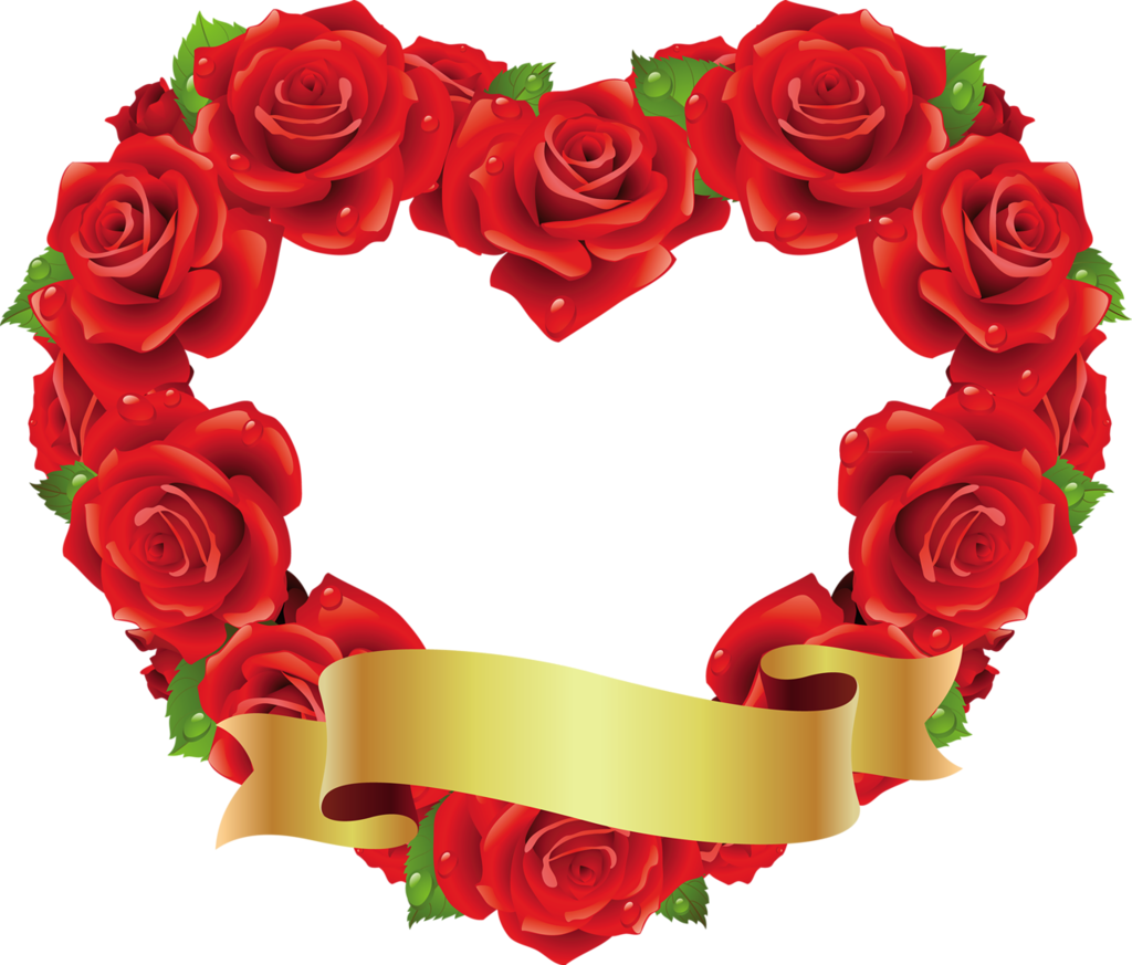 Heart Rose PNG Background Image