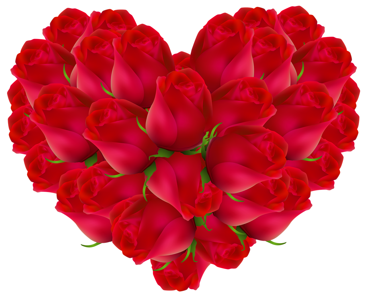 Heart Rose Transparent Background PNG