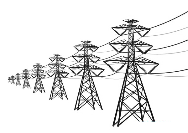 High Voltage Transmission Tower PNG Picture
