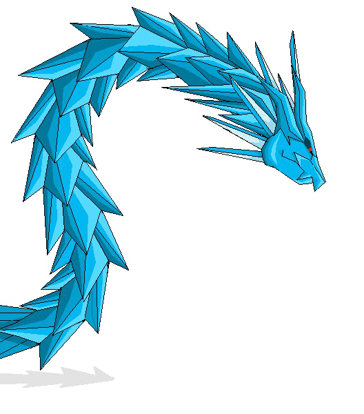 Imagem transparente de dragão de gelo