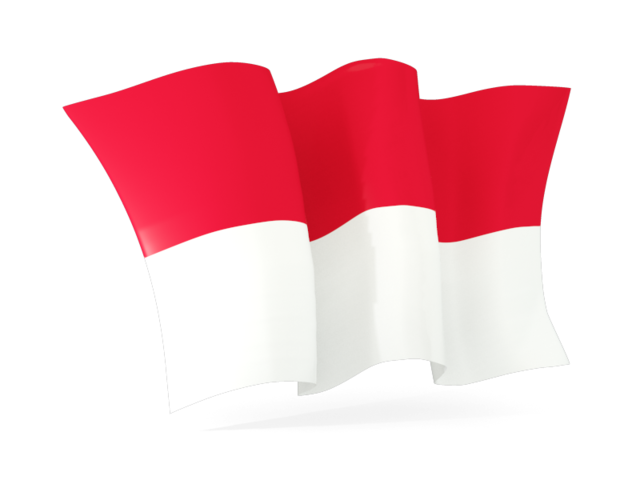 인도네시아 국기 투명 배경 PNG