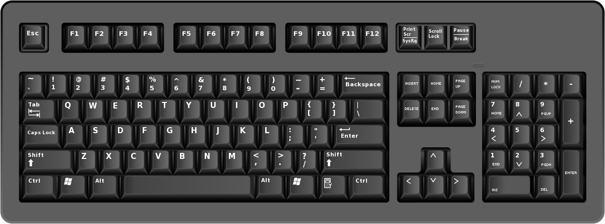 لوحة المفاتيح PNG صورة خلفية شفافة