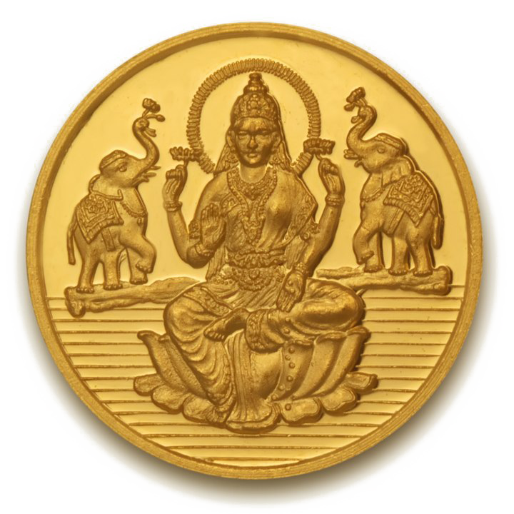 Lakshmi Gold Coin Download PNG Image