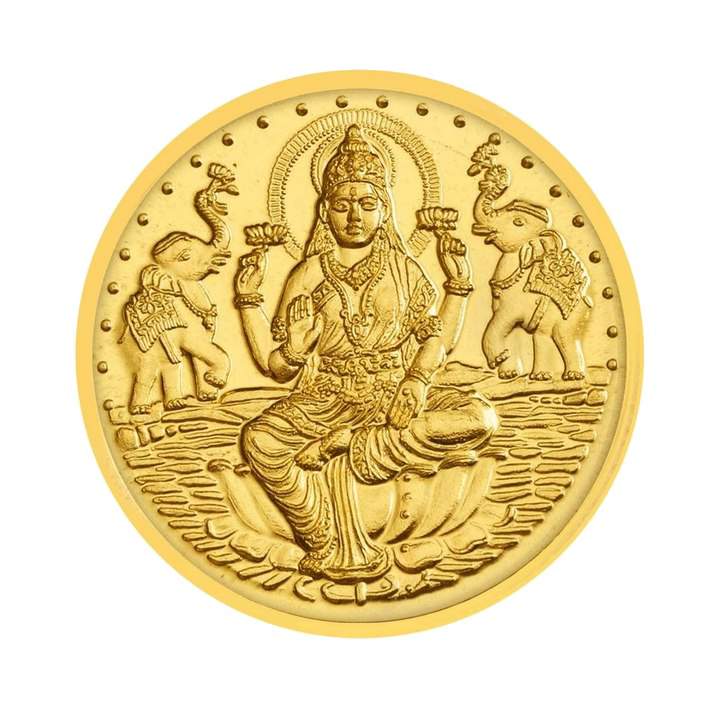 Lakshmi Gold Coin PNG High-Quality Image
