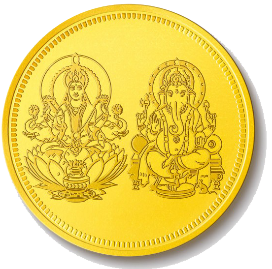 Lakshmi الذهب عملة PNG صورة خلفية شفافة