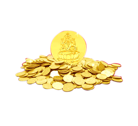 Лакшми золотая монета прозрачный фон PNG