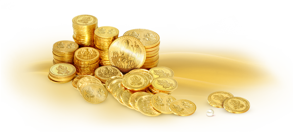Лакшми золотая монета прозрачная