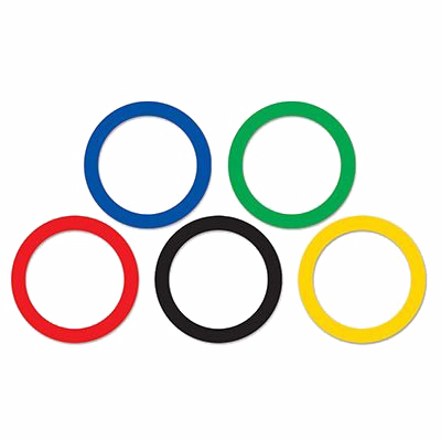 Anéis Olímpicos Transparentes