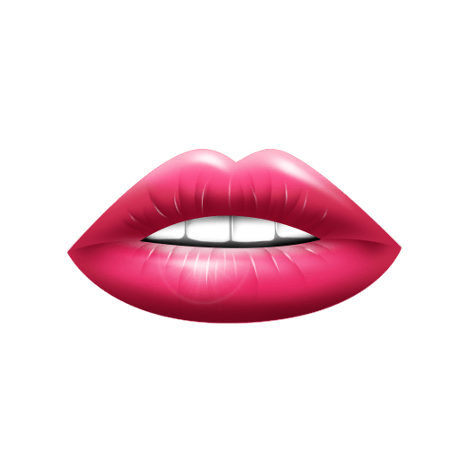 Bibir merah muda latar belakang Gambar PNG